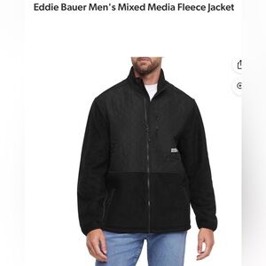Eddie Bauer Men's Mixed Media Fleece Jacket
Black, Small NWT